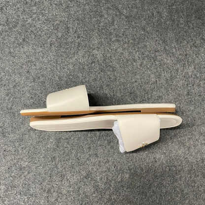 SET COACH – LOCKUP LEATHER SLIDE SANDAL & TERI SIGNATURE CANVAS BAG