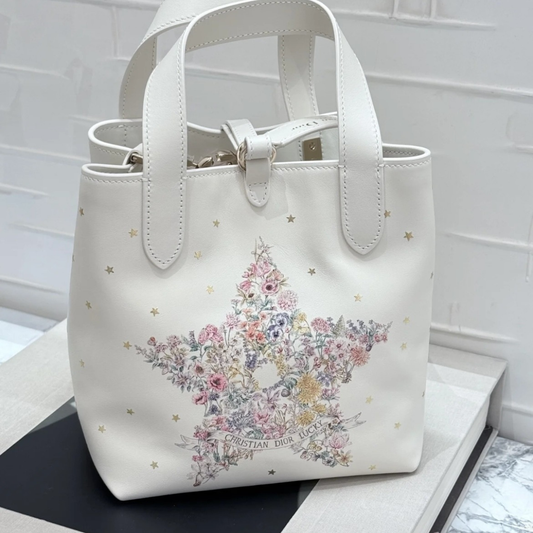 VERTICAL SMALL DIOR LUCKY DIOR TOUJOURS TOTE BAG