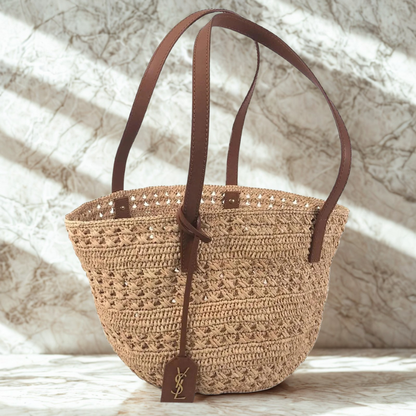 YVES SAINT LAURENT – PANIER BAG IN RAFFIA