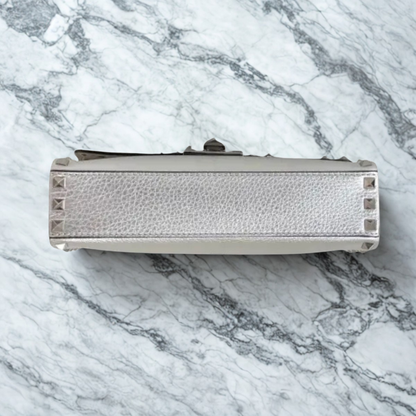 VALENTINO ROCKSTUD SILVER BAG & PUMPS SET