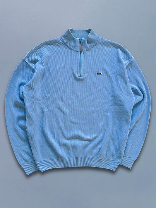 Lacoste Vintage Quarter Zip Pullover | Baby blue